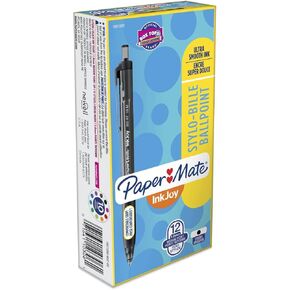 Paper Mate 1951260 InkJoy 300 RT Retractable Ballpoint Pen, 1mm, Black, Dozen