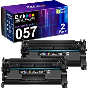 E-Z Ink Compatible Toner Cartridges Replacement for Canon 057 Toner Cartridge CRG-057 057H Work with ImageCLASS MF445dw MF448dw LBP226dw LBP227dw LBP228dw MF449dw MF445 Series Printer (Black, 2-Pack)