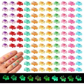120pcs Mini Resin Turtles, Glow in The Dark Tiny Turtles for Crafts Miniature Sea Turtle Figurines Cute Small Luminous Animals for Garden Micro Landscape DIY Dollhouse Decorations