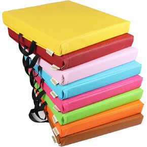 8 أجهزة كمبيوتر 16 بوصة وسائد أرضية مستديرة مع مقبض ، مقاعد مرنة للفصول الدراسية | مقاومة للماء من الجلد الاصطناعي وسائد مستديرة | 16''x16''x2 '' وسادة أرضية للمنزل واليوغا والتأمل in Kuwait