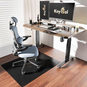 [Thickened to 2.0mm]40"x 50" Office Chair Floor Mat for Hardwood, Vinyl Computer Floor Mat, Anti-Slip Desk Floor Mat for Hardwood, Easy to Clean Office Chair Floor Protector, Durable Rolling Chair Mat