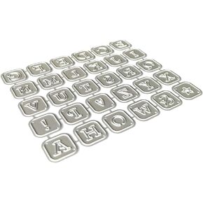 Silver Carbon Steel Cutting Dies Alphabet Letters DIY Album Stamp Paper Card Making Craft for Scrapbooking Paper Template die cuts for Scrapbooking, Die-Cutting and Embossing,