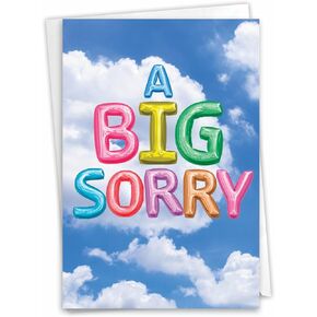 NobleWorks - I'm Sorry Greeting Card with Envelope - Funny Forgive Me Notecard - Terrible Mistake C7220SRG