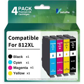 Remanufactured Ink Cartridge Replacement for Epson 702XL 702 T702XL T702 Ink Cartridges Combo Pack for Workforce Pro WF-3720 WF-3730 WF-3733 Printer (5 Pack)