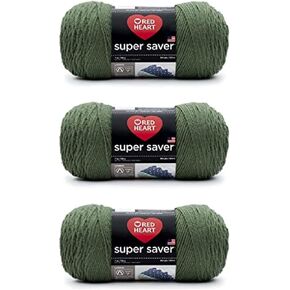 Red Heart Super Saver Pretty N 'Pink Yarn - 3 Pack of 198g/7oz - الأكريليك - 4 متوسطة (الصوفي) - 364 ياردة - الحياكة/الكروشيه
