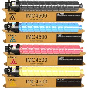 4-Pack IM C4500 IM C6000 IMC4500 IMC6000 Toner Cartridge 842279 842280 842281 842282 Replacement for Ricoh IM C4500 IM C5500 IM C6000 Printer(BK/C/M/Y)