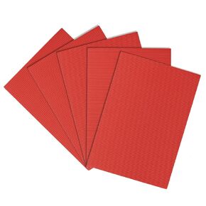 uxcell 5pcs Corrugated Cardboard Paper Sheets,Red,7.87-inch x 11.81-inch,for Craft and DIY Projects