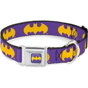 Buckle-Down DC-WBM002-L BMA Batman Black/Silver Dog Collar