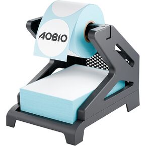 Label Holder, Compatible with Rolls and Fan-Fold Labels, Label Holder for Desktop Shipping Label Printer (Black)