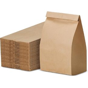 Culinware Kraft Paper Bags 5 Lb - Durable Brown Paper Bags for Snack, Lunch, Sandwich, Pastries, Popcorn, Grocery and Party Favor – Bulk Paper Bags – 5.25 x 3.25 x 10.75 In - 500 Count
