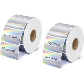 M110 Thermal Labels, 1.57''x1.18'' (40x30mm) Thermal Sticker Labels,460pcs Label Paper, Multi-Purpose Square Self-Adhesive Lable Compatible with M110/M221/M220/M120/M200 Address Labels (2 Rolls)