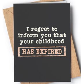 18th Birthday Card - Funny 18 Birthday Card for Girls or Boys - Happy Birthday Card for 18 Year Old Daughter, Son, Niece, Nephew, Sister or Friend - I Regret