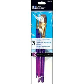 Loew-Cornell Camel Hair Brush Set, 3-Piece