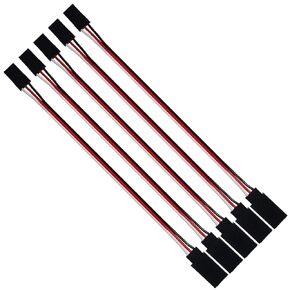3-Pin Servo Extension Wire Lead Female to Male, JR Plug Connector, RC Servo Extension Wire Connectors, Remote Control Parts for RC Car Drone Quadcopter Aircraft ETC. (20cm-5pcs)