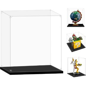 Acrylic Display Case for Lego 77072 Peely Bone, 21332 The Globe or 71395 64 Question Mark Block, 13.77x11.81x16.92inch (35x30x43cm), Protect Your Collectibles from Dust with a Clear Showcase