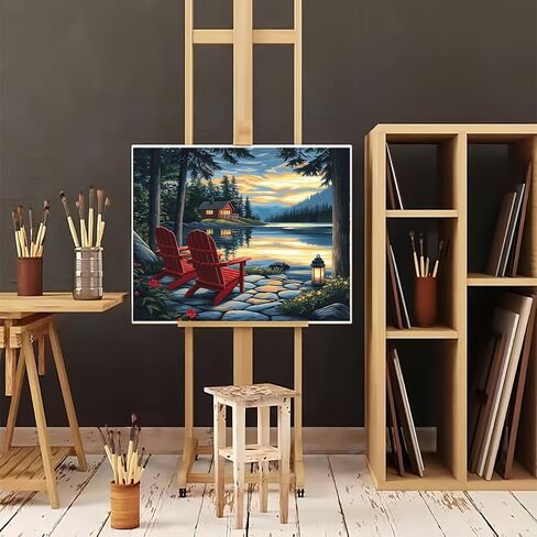 Natuyalo Paint by Numbers Kit for Adults - Beach Seascape Adult DIY Acrylic Painting on Canvas Suitable for Beginners Art Crafts Without Framed (16x20 Inch) in Kuwait