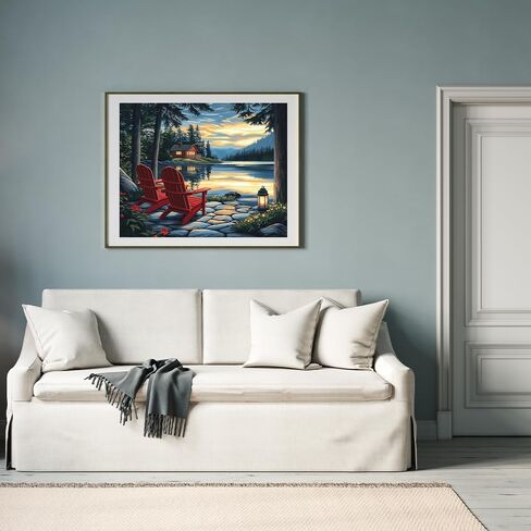 Natuyalo Paint by Numbers Kit for Adults - Beach Seascape Adult DIY Acrylic Painting on Canvas Suitable for Beginners Art Crafts Without Framed (16x20 Inch) in Kuwait