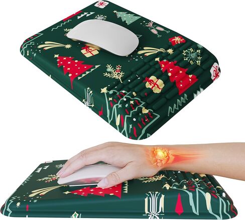 MEKASS Mouse Pad with Wrist Rest, Ergonomic Slope Mousepad for Carpal Tunnel Pain Relief, Memory Foam Desk Computer Wrist Support Mouse Pad with Non-Slip PU Base for Office Home (Pink) in Saudi Arabia