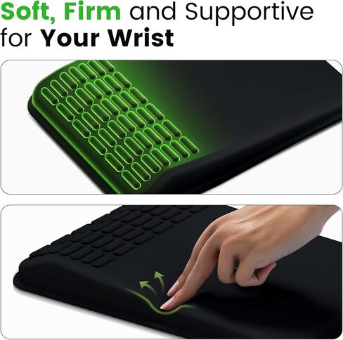 MEKASS Mouse Pad with Wrist Rest, Ergonomic Slope Mousepad for Carpal Tunnel Pain Relief, Memory Foam Desk Computer Wrist Support Mouse Pad with Non-Slip PU Base for Office Home (Pink) in Saudi Arabia