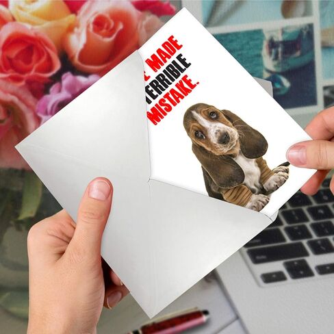 NobleWorks - I'm Sorry Greeting Card with Envelope - Funny Forgive Me Notecard - Terrible Mistake C7220SRG in Kuwait