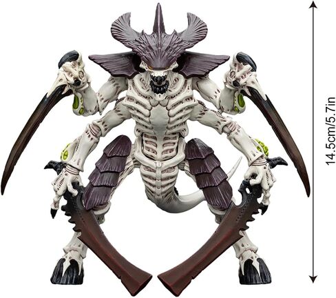 JOYTOY 1/18 Action Figure Warhammer 40,000 Tyranids Hive Fleet Leviathan Tyranid Warrior with Boneswords Collection Model Birthday Gifts JT7004 in Saudi Arabia