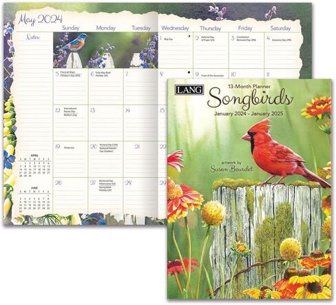 Lang, Songbirds by Susan Winget 2025 Monthly Planner in Saudi Arabia