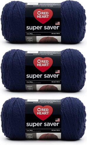 Red Heart Super Saver Pretty N' Pink Yarn - 3 Pack of 198g/7oz - Acrylic - 4 Medium (Worsted) - 364 Yards - Knitting/Crochet in Kuwait