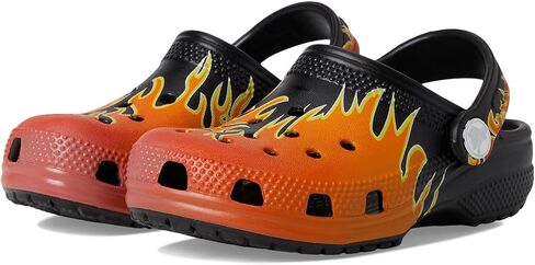 Crocs Classic Graphic Clogs (Little Big Kid), Black/Multi, 12 US Unisex in Saudi Arabia