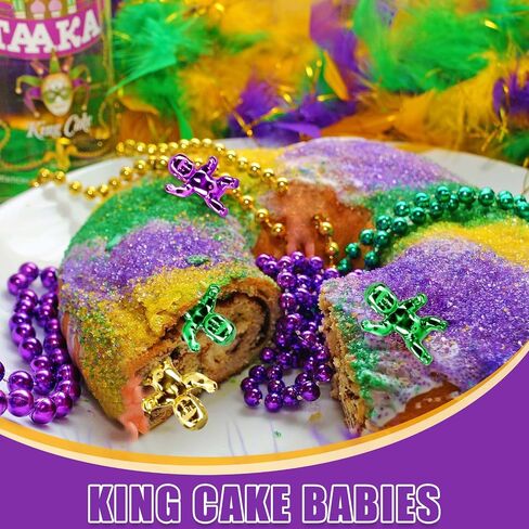 1.2inch Mini Metallic Tiny Babies, Colorful Tiny Baby Dolls King Cake Babies for Baby Shower Ice Cube Game Craft Mardi Gras Decoration Supply (48 pcs) in Kuwait
