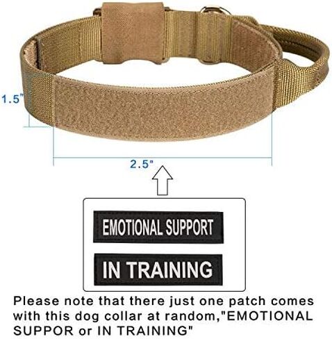 EXCELLENT ELITE SPANKER Tactical Dog Collar Military Adjustable Dog Collar Heavy Duty Dog Collar with Metal Buckle and Control Handle(Black) in Kuwait