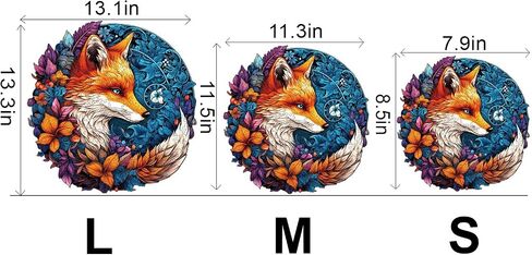 Wooden Puzzles for Adults, Wood Jigsaw Fox Puzzles for Adult, 200 Pcs Wood Animal Puzzle Gifts for Adult Kid Birthday Holiday Family Game(11.5 * 11.3in) in Saudi Arabia
