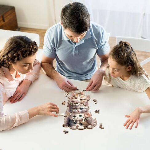Wooden Puzzles for Adults, Wood Jigsaw Fox Puzzles for Adult, 200 Pcs Wood Animal Puzzle Gifts for Adult Kid Birthday Holiday Family Game(11.5 * 11.3in) in Saudi Arabia