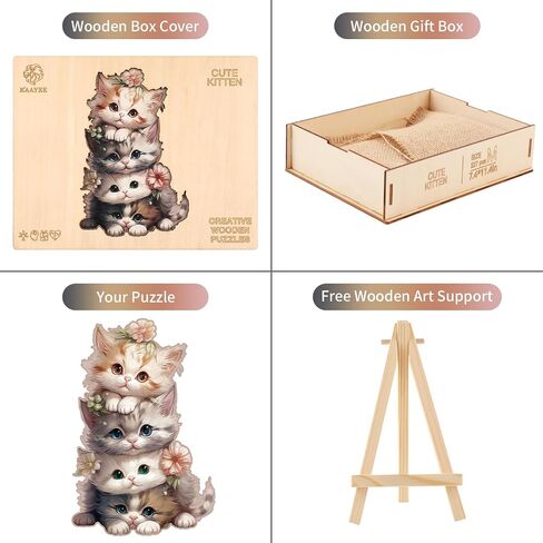 Wooden Puzzles for Adults, Wood Jigsaw Fox Puzzles for Adult, 200 Pcs Wood Animal Puzzle Gifts for Adult Kid Birthday Holiday Family Game(11.5 * 11.3in) in Saudi Arabia