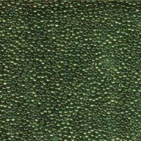 Olive Green Gold Luster Miyuki Japanese round rocailles glass seed beads 11/0 Approximately 24 gram 5 inch tube