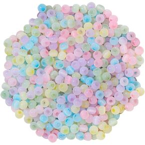 900 Pcs 4mm Glass Seed Beads Colorful Pony Beads Bulk Mini Loose Spacer Beads Small Craft Beads for Bracelet Earring Jewelry Making Multicolor in Kuwait