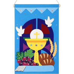First Compleinion Banner Kit for Boys Girls Catholic Craft Pack First Holy Compleion Banner Banner Kits DIY Holy Compleion Banner Church و Sunday School Crafts for Kids First Complet in Kuwait