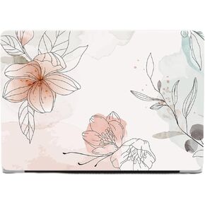 Compatible with MacBook Air 13 inch Hard Shell Matte Finish Case Skin, 2020，2019,2020-2018 Release A2179/A2337 Slim Matte Finish Hard Shell with Keyboard Cover,White Cute Floral