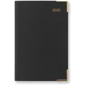 Letts of London Classic Mini Pocket week to view 2025 diary Sunday start - black