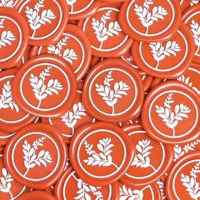 QINGNING Two Colors Eucalyptus Wax Seal Sticker 50Pcs Perfect for Wedding Invitations, Christmas, Gift Wrapping Wax Stickers for Envelopes Wax Seal Stamp Stickers Orange and White