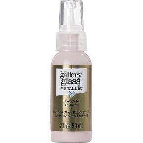 Gallery Glass Stained Glass Paint, Metallic Rose Gold 2 fl oz Brilliant Metallic Finish Paint, Perfect For Easy To Apply DIY Arts And Crafts, 19679