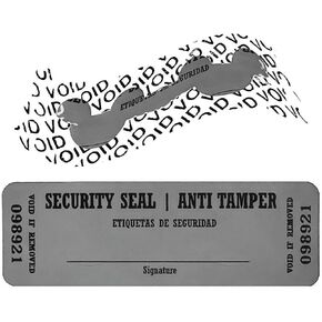 Tamper Evident Tape - 3x1in 100 pcs Adhesive Tamper Proof Stickers, Security Tape to Secure Sensitive Assets Evidence Marker Self Seal label Serial Numbers Void Warranty | Smooth Graphite Gray | MYAHN
