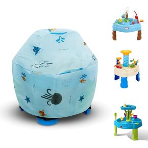 Kids Water Table Cover - Outdoor Kids Toy Cover for Little Tikes Showers Splash Tower Water Table, Round Cover Waterproof & Dustproof