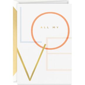 Hallmark Signature Love Card (My Heart is Wherever You Are) for Husband, Wife, Boyfriend, Girlfriend, Spouse