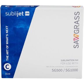 Sawgrass sublijet uhd تسامي خرطوشة الحبر - حبر Cyan - حبر عالي الأداء لطابعات Sawgrass SG500 SG1000 للتسامي - حبر هلام طويل الأمد للشفاء للمطبوعات النابضة بالحياة والناشئة