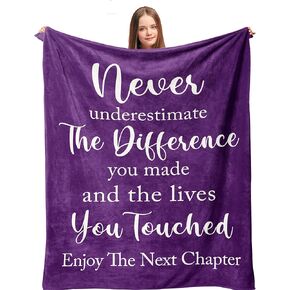 Farewell Gifts, Graduation Gifts, Coworker/Boss Leaving Job Gifts, Thank You Gifts for Women, Teacher/Employee Appreciation Gift, Retirement Gift, Inspirational Goodbye Gifts Blanket 60" x 50"