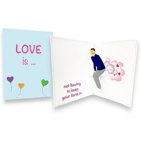 Dirty Pop Cards - Puuurrthday Pop Up Card, 3D Cat Farting Confetti Funny Birthday Card, Cat Mom or Dad Bday Popup Cards for Friend, Mom, Dad, Husband, Wife and Every Cat Lover (Farting Cat 1)