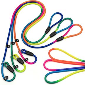5-Pack Color-Changing Dog Leash Set (10mm Ultra-Soft Nylon) - No-Harness Adjustable, Night Reflective + 6 Colors for Weather/Mood | Save 60% vs Singles!