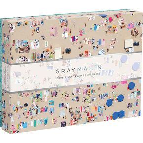 Galison Gray Malin 2-Sided Jigsaw Puzzle, The Beach, 500 Pieces - 24" x 18", Double-Sided Puzzle with Vibrant Artwork, Perfect for Family Fun, Multicolor (0735357242)