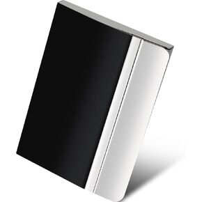 Large Capacity Magnetic Black metal business card holder case Cards wallet Business Card organizer for Men & Women