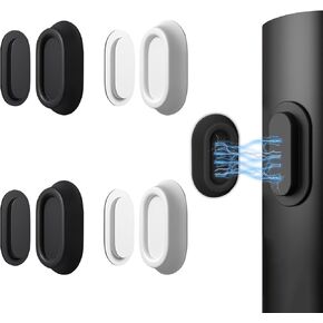 Wall Remote Holder-4Pack Magnetic Remote Control Holders Upgraded Silicone Remote Control Organizer Storage Self-adhesive TV Controller Holder for Air Conditione & TV Backside,Black-2 & White-2